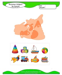 Gölgesi Olmayanı Bul Çalışma Sayfaları